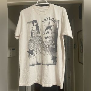 EUC Taylor Swift The Eras Tour Oversized Distressed T-shirt